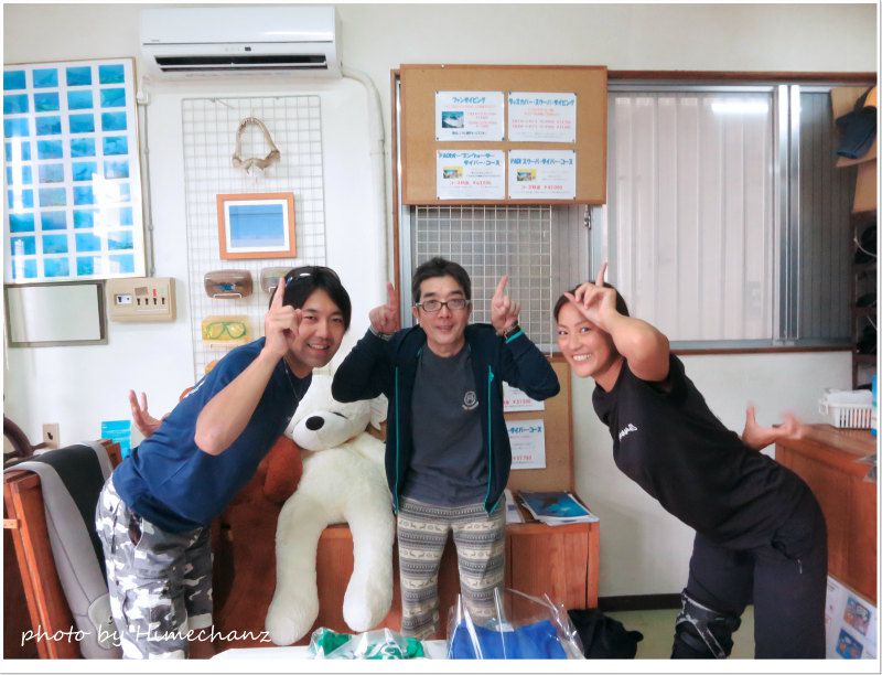 ウミウシで記念撮影♪ photo by CANON PowerShot S100