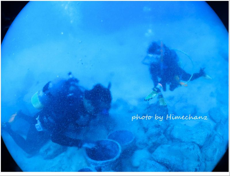 海底温泉、今日もえぇ湯加減でした♪ photo by CANON PowerShot S100