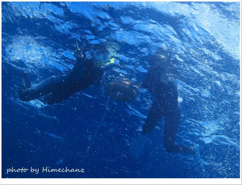 体験ダイビング前にスノーケリングで水慣れです♪ photo by CANON PowerShot S100
