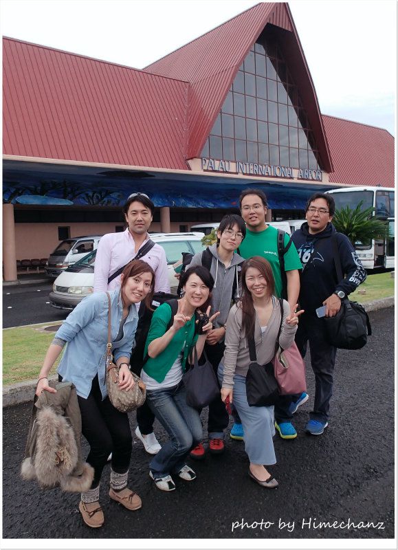 お話してたら、あっちゅう間にパラオ到着~♪ photo by OLYMPUS STYLUS TG-2 Tough